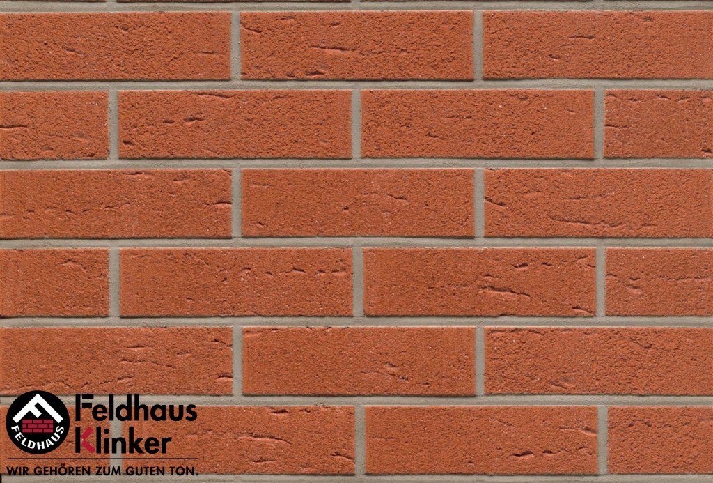 Фасадная плитка ручной формовки Feldhaus Klinker R487 Terreno rustico NF14, 240*14*71 мм