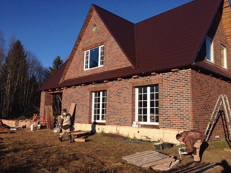 Утепления и облицовка дома в деревне Новый Скребель