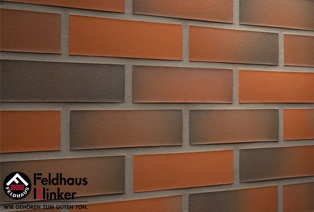 Фасадная плитка ручной формовки Feldhaus Klinker R483 galena terreno viva II NF14, 240*14*71 мм