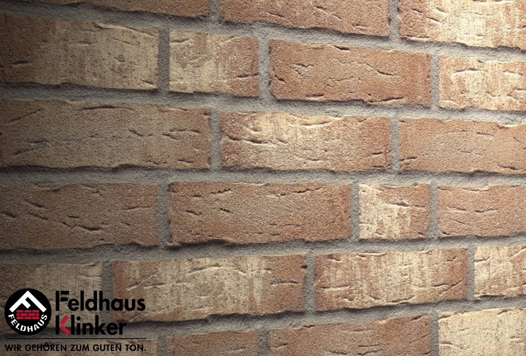 Фасадная плитка ручной формовки Feldhaus Klinker R677 sintra crema duna NF14, 240*14*71 мм