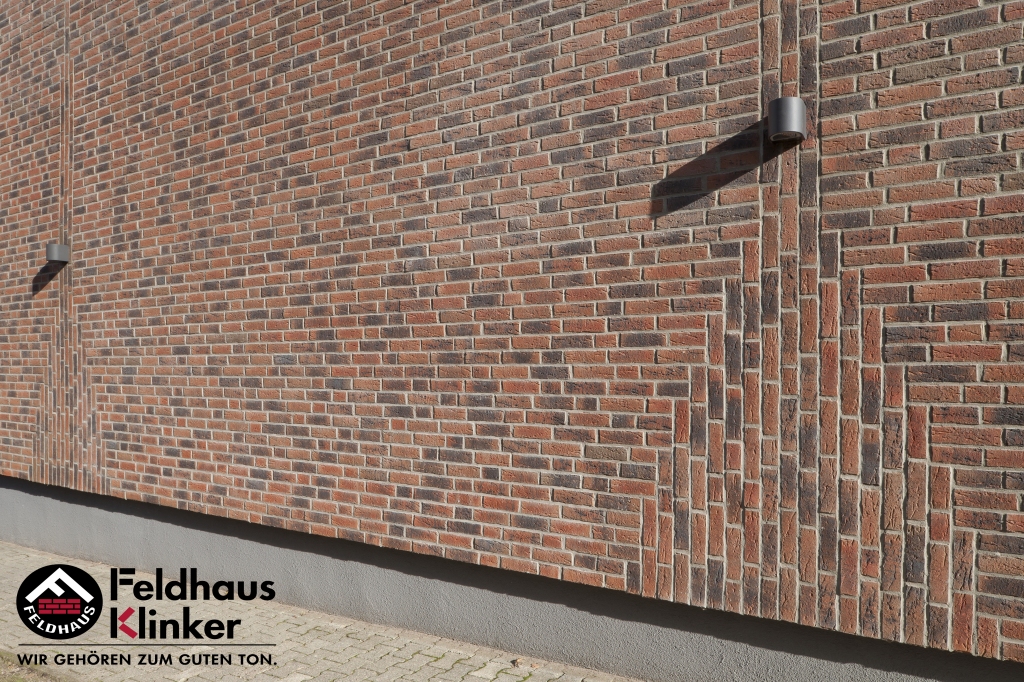 Фасадная плитка ручной формовки Feldhaus Klinker R685 Sintra carmesi nelino NF14, 240*14*71 мм